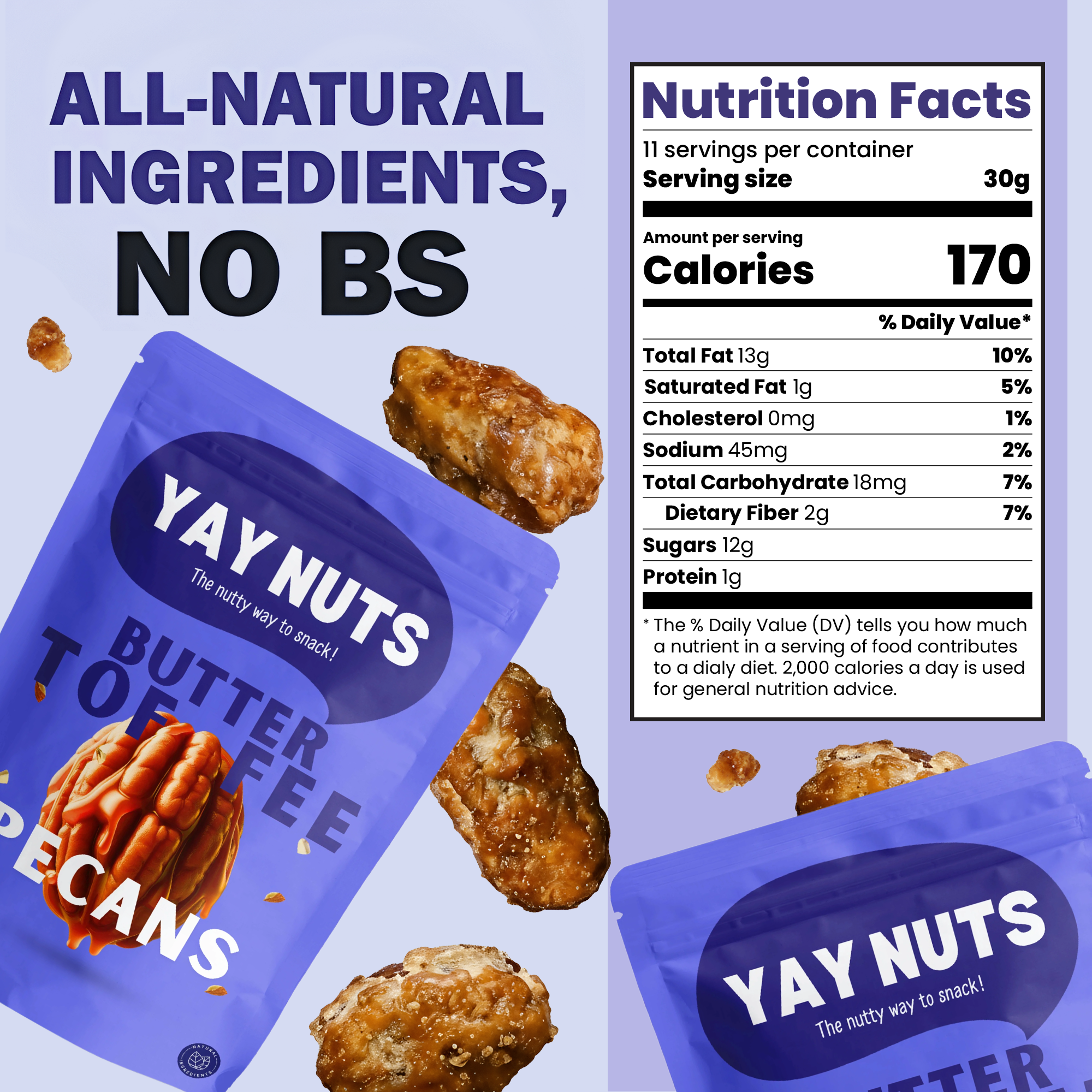 Butter Toffee Candied Pecans