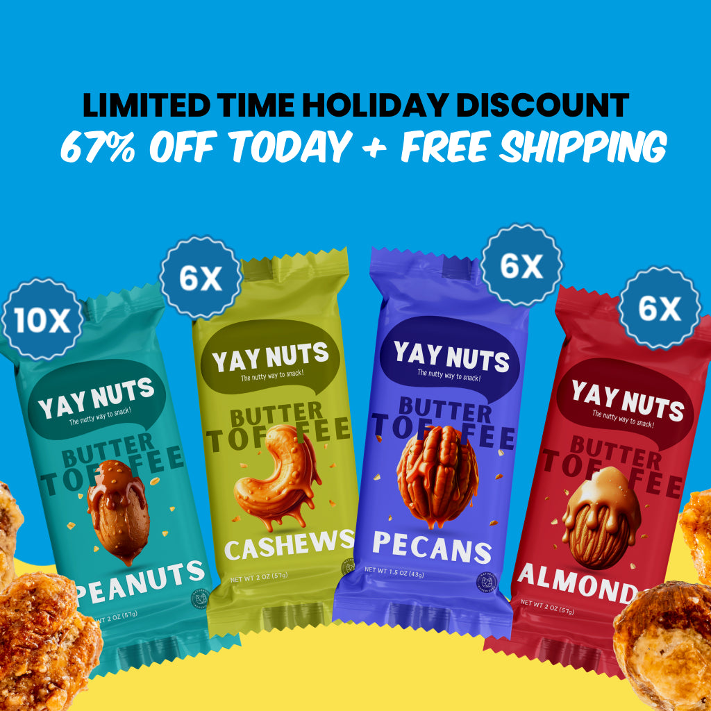 Yay Nuts Welcome Kit 28x Bags  | Save 67% Today + Free Shipping